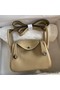 Hermes Mini Lindy Handmade Bag In Trench Clemence Leather Replica