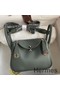 Hermes Mini Lindy Handmade Bag In Vert Amande Clemence Leather Replica