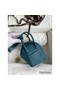 Hermes Mini Lindy Handmade Bag In Vert Bosphore Clemence Leather Replica
