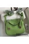 Hermes Mini Lindy Handmade Bag In Vert Criquet Clemence Leather Replica