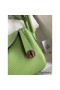 Hermes Mini Lindy Handmade Bag In Vert Criquet Clemence Leather Replica