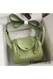 Hermes Mini Lindy Handmade Bag In Vert Criquet Ostrich Leather Replica