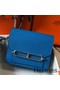 Hermes Mini Sac Roulis 18cm Bag In Blue Hydra Evercolor Calfskin Replica