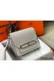 Hermes Mini Sac Roulis 18cm Bag In Pearl Grey Evercolor Calfskin Replica