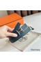 Hermes Mors H 24mm Reversible Belt in Blue and White Epsom Leather Replica