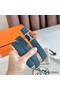 Hermes Mors H 24mm Reversible Belt in Blue and White Epsom Leather Replica
