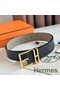 Hermes Nathan 40MM Belt in Grey Clemence Leather Replica