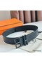 Hermes Nathan 40MM Belt with Matte Buckle in Black Clemence Leather Replica