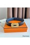 Hermes Neo Reversible Belt 32MM in Blue Clemence Leather Replica