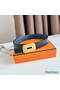 Hermes Neo Reversible Belt 32MM in Blue Clemence Leather Replica