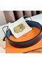 Hermes Neo Reversible Belt 32MM in Blue Clemence Leather Replica