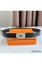 Hermes Neo Reversible Belt 32MM in Chocolate Clemence Leather Replica