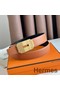 Hermes Neo Reversible Belt 32MM in Gold Clemence Leather Replica