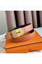 Hermes Neo Reversible Belt 32MM in Gold Clemence Leather Replica