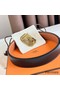Hermes Neo Reversible Belt 32MM in Gold Clemence Leather Replica