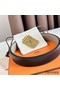 Hermes Neo Reversible Belt 32MM in Trench Clemence Leather Replica