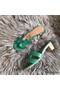 Hermes Oasis Sandals In Bamboo Shiny Niloticus Crocodile Replica