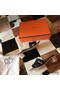 Hermes Oasis Sandals In Black Epsom Leather Replica