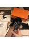 Hermes Oasis Sandals In Black Patent Calfskin Replica