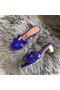 Hermes Oasis Sandals In Blue Matte Niloticus Crocodile Replica