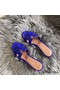 Hermes Oasis Sandals In Blue Matte Niloticus Crocodile Replica