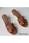Hermes Oasis Sandals In Gold Swift Leather Replica