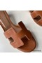 Hermes Oasis Sandals In Gold Swift Leather Replica