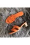 Hermes Oasis Sandals In Orange Epsom Leather Replica