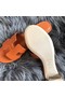 Hermes Oasis Sandals In Orange Epsom Leather Replica