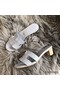 Hermes Oasis Sandals In Pearl Grey Epsom Leather Replica