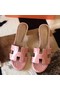 Hermes Oasis Sandals In Pink Shiny Niloticus Crocodile Replica