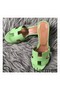 Hermes Oasis Sandals In Vert Criquet Epsom Leather Replica