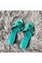 Hermes Oasis Sandals In Vert Veronese Epsom Leather Replica