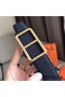 Hermes Officier Belt Buckle & Navy 38MM Strap Replica