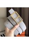 Hermes Officier Belt Buckle & White 38MM Strap Replica