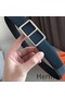 Hermes Officier Reversible 38mm Belt In Blue Clemence Leather Replica