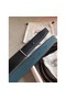 Hermes Officier Reversible 38mm Belt In Blue Clemence Leather Replica
