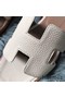 Hermes Oran Sandals In Beton Clemence Leather Replica
