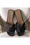 Hermes Oran Sandals In Black Epsom Leather Replica