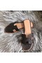 Hermes Oran Sandals In Black Ostrich Leather Replica