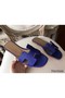 Hermes Oran Sandals In Blue Epsom Leather Replica
