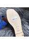 Hermes Oran Sandals In Blue Hydra Ostrich Leather Replica