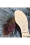 Hermes Oran Sandals In Bordeaux Swift Leather Replica