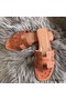 Hermes Oran Sandals In Brown Ostrich Leather Replica