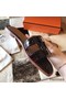 Hermes Oran Sandals In Burgundy Shiny Niloticus Crocodile Replica