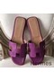 Hermes Oran Sandals In Cyclamen Epsom Leather Replica