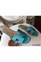 Hermes Oran Sandals In Lagon Epsom Leather Replica