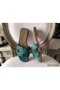Hermes Oran Sandals In Malachite Epsom Leather Replica