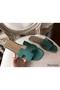 Hermes Oran Sandals In Malachite Epsom Leather Replica