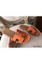 Hermes Oran Sandals In Orange Epsom Leather Replica